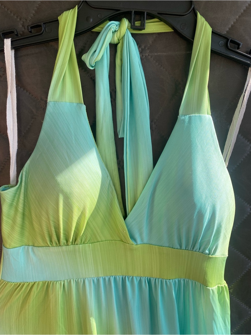Vintage 90s Y2K Ombre Halter Dress - Picture 2 of 5